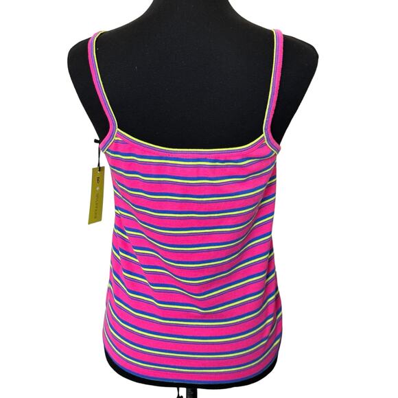 NORDSTROM BP. X WILDFANG  ~ Women's Pink Stripe Spaghetti Strap Tank Top S - Picture 2 of 6